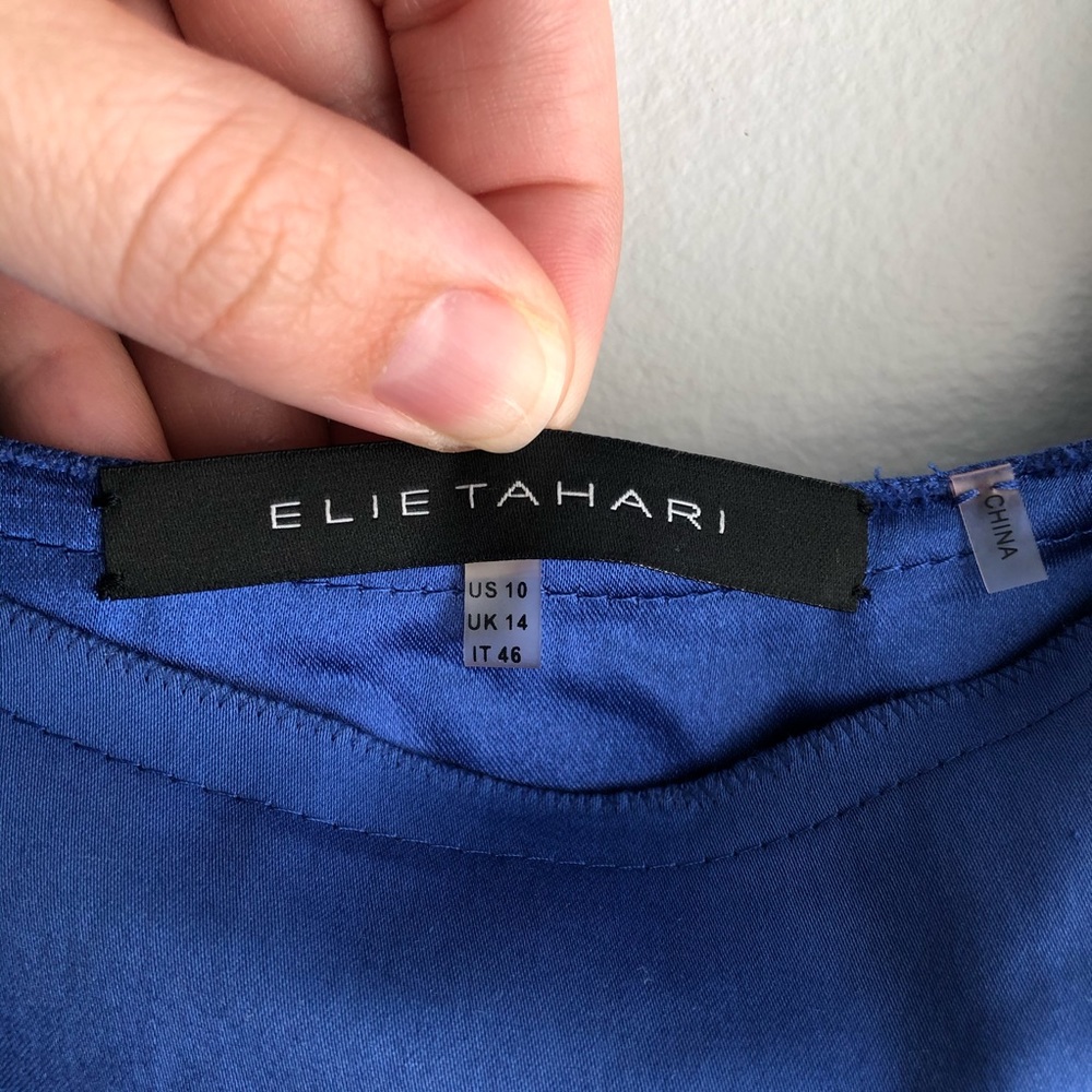 Elie Tahari royal blue sleeveless dress size 10 - Picture 4 of 6